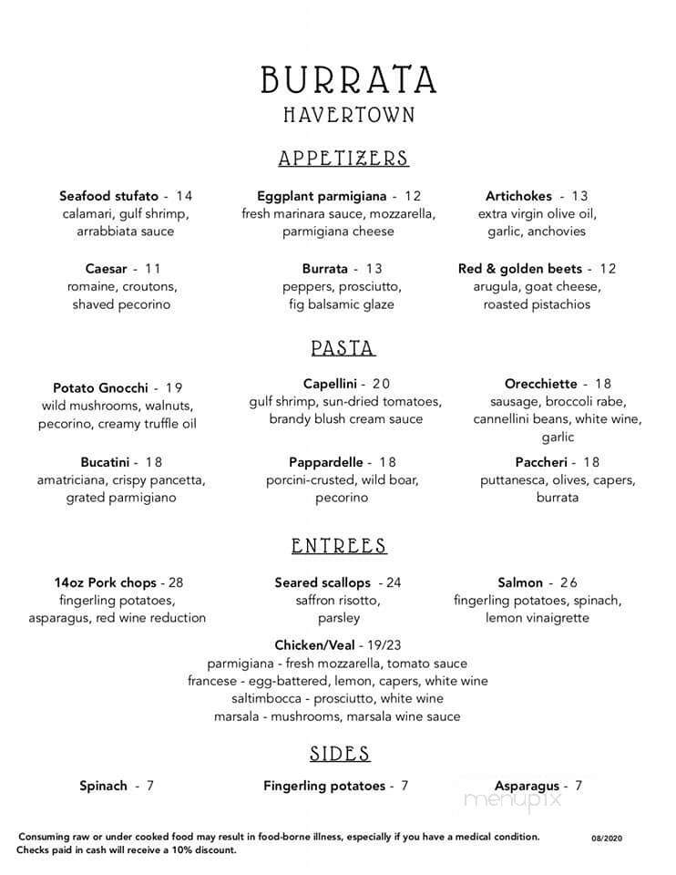 Burrata Havertown - Havertown, PA menu_pic