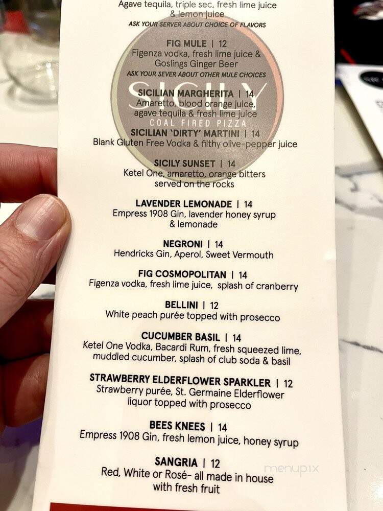 Sicily Coal Fired Pizza - Middletown, CT menu_pic