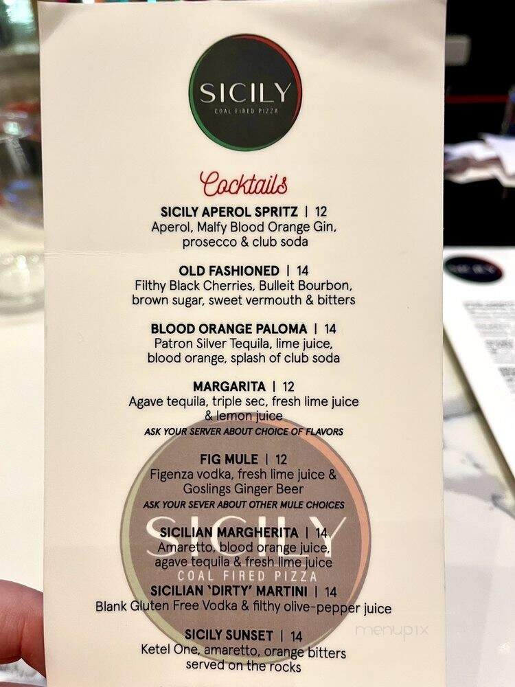 Sicily Coal Fired Pizza - Middletown, CT menu_pic