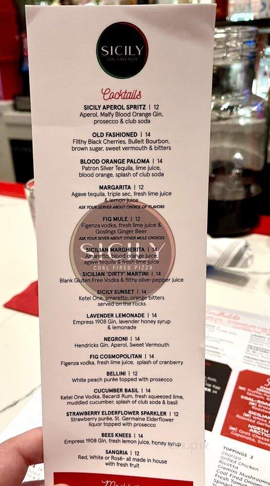 Sicily Coal Fired Pizza - Middletown, CT menu_pic