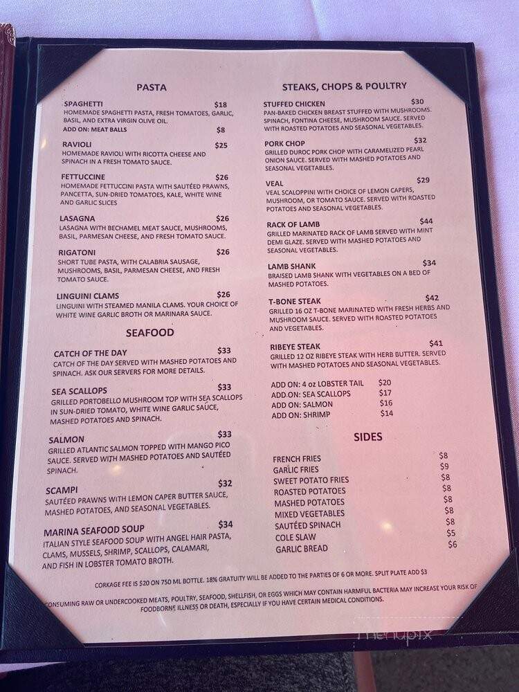Lara's Fine Dining - Richmond, CA menu_pic