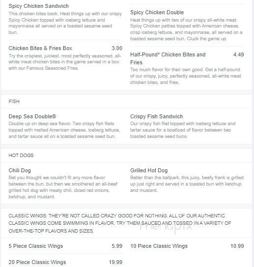 Rally's Hamburgers - Radcliff, KY menu_pic
