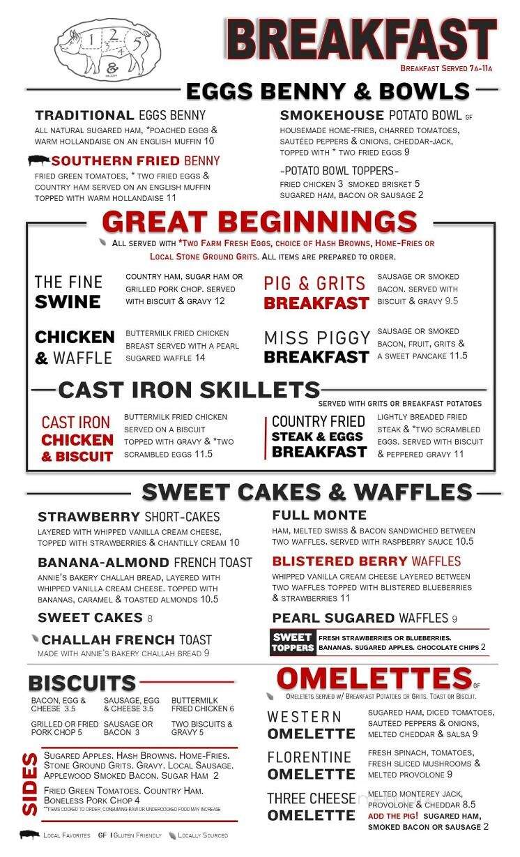 Online Menu of Pig & Grits, Burnsville, NC