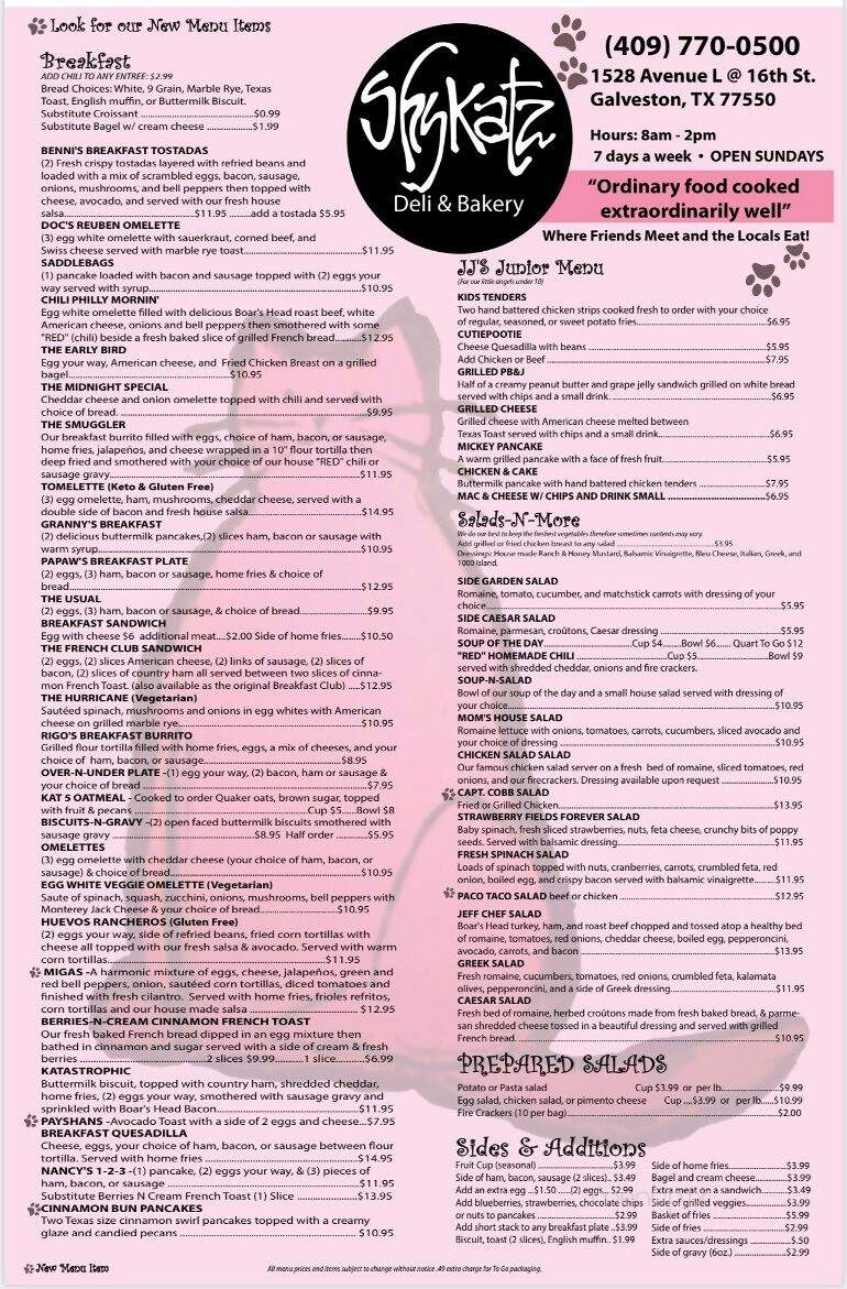 Shykatz Cafe & Bakery - Galveston, TX menu_pic