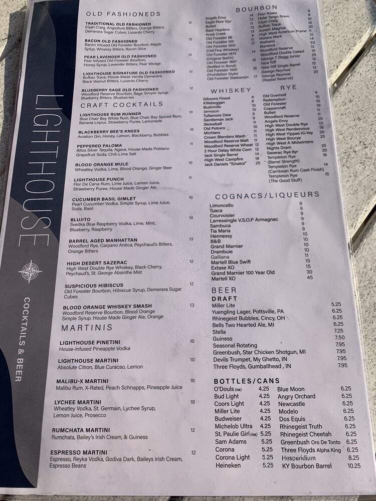 Lighthouse Restaurant - Cedar Lake, IN menu_pic
