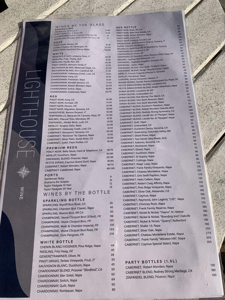 Lighthouse Restaurant - Cedar Lake, IN menu_pic