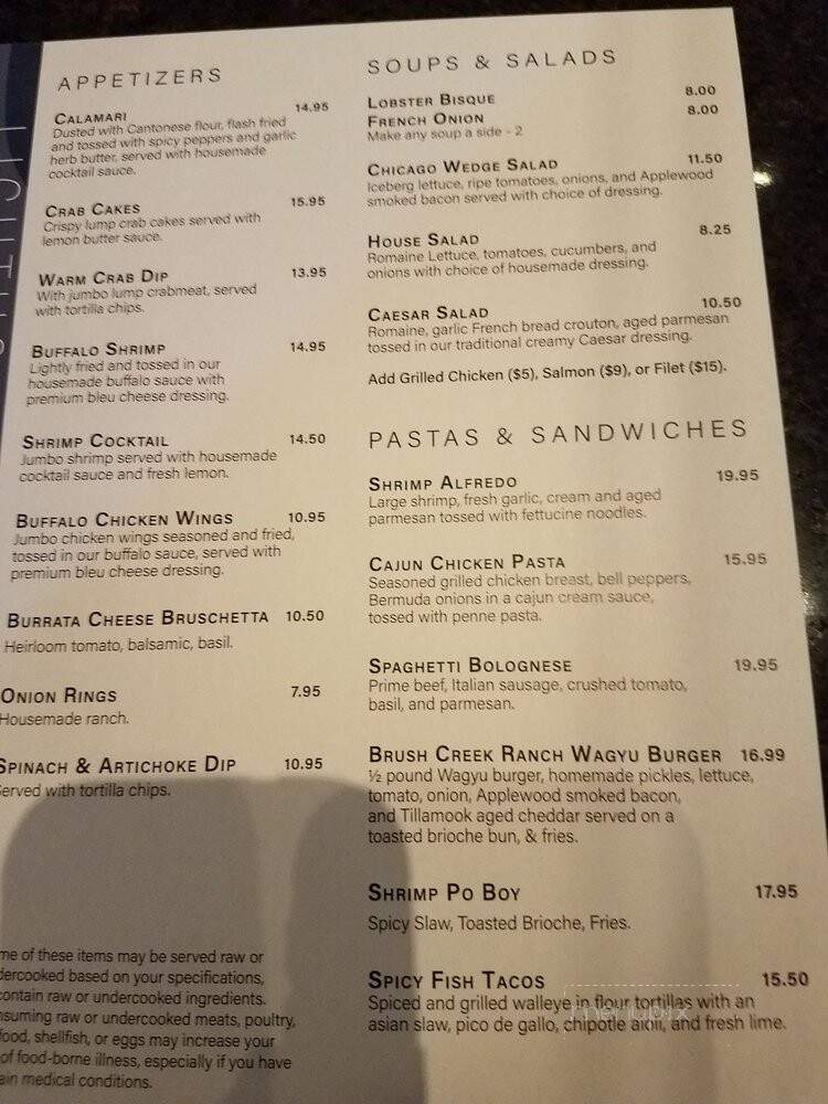 Lighthouse Restaurant - Cedar Lake, IN menu_pic