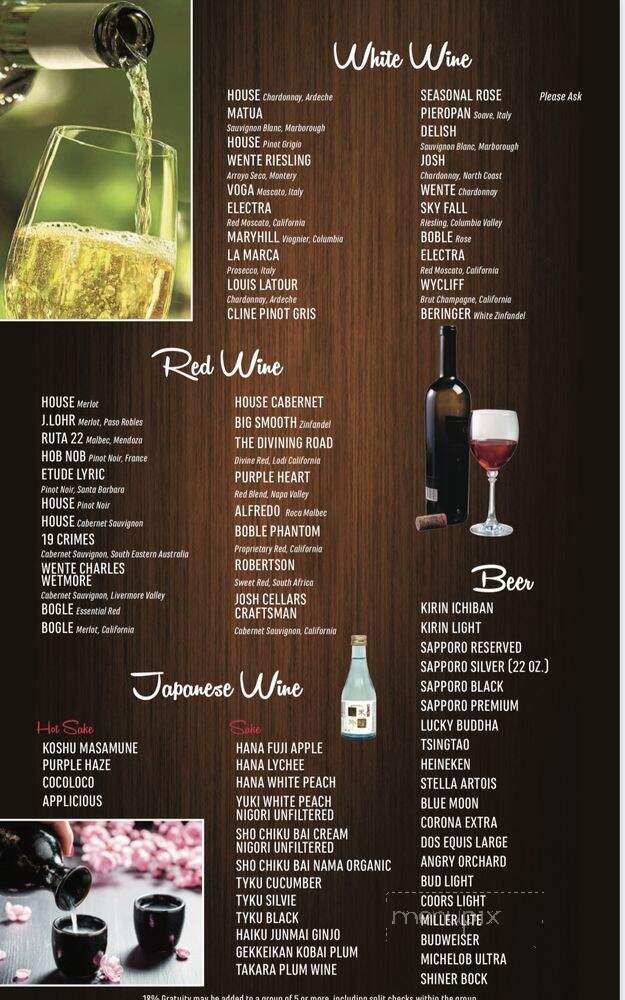 Hibachi Teppanyaki and Sushi - Burleson, TX menu_pic
