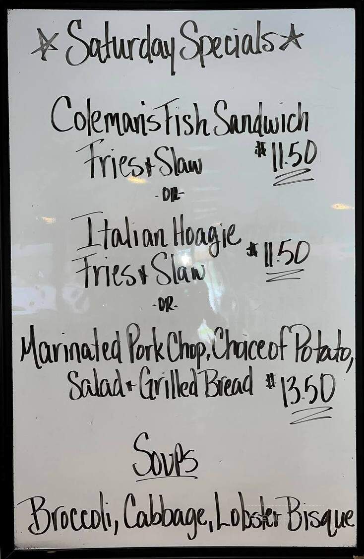 Prima Marina Incorporated - Moundsville, WV menu_pic