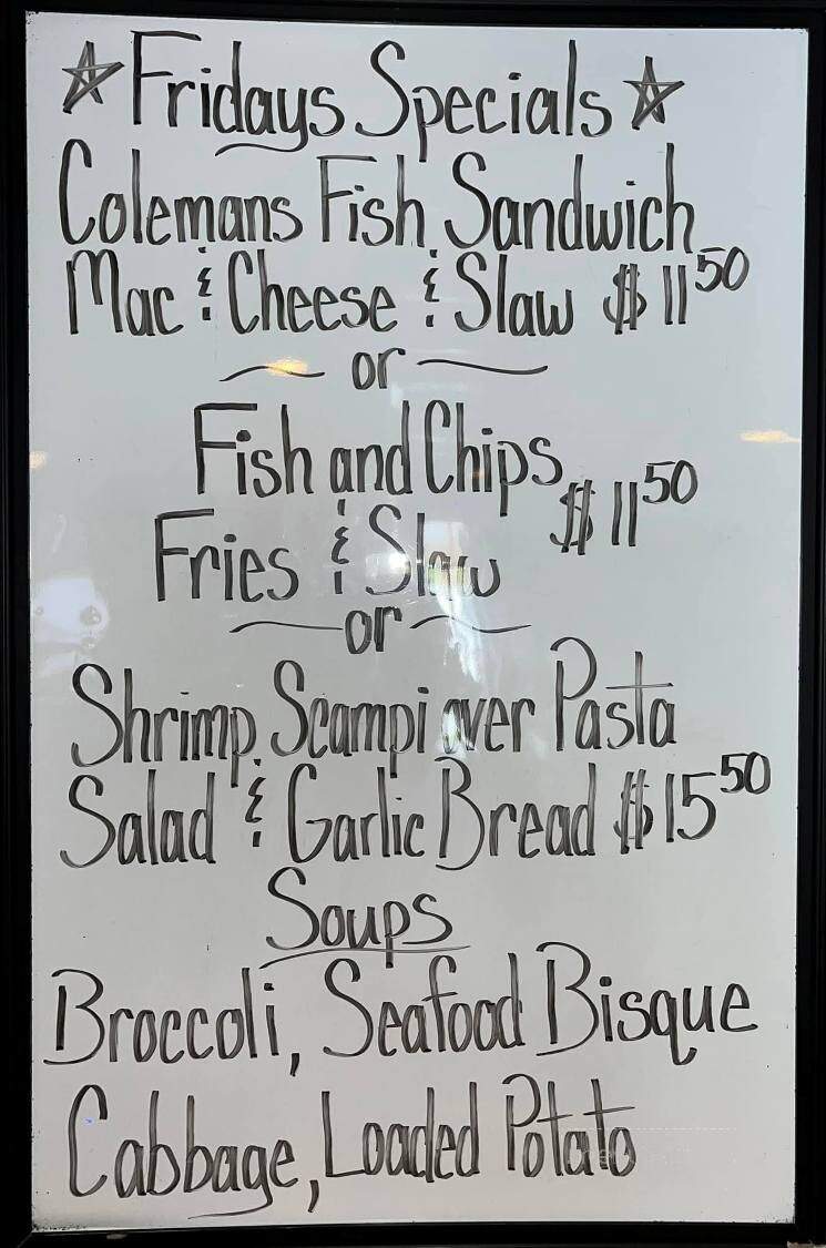Prima Marina Incorporated - Moundsville, WV menu_pic