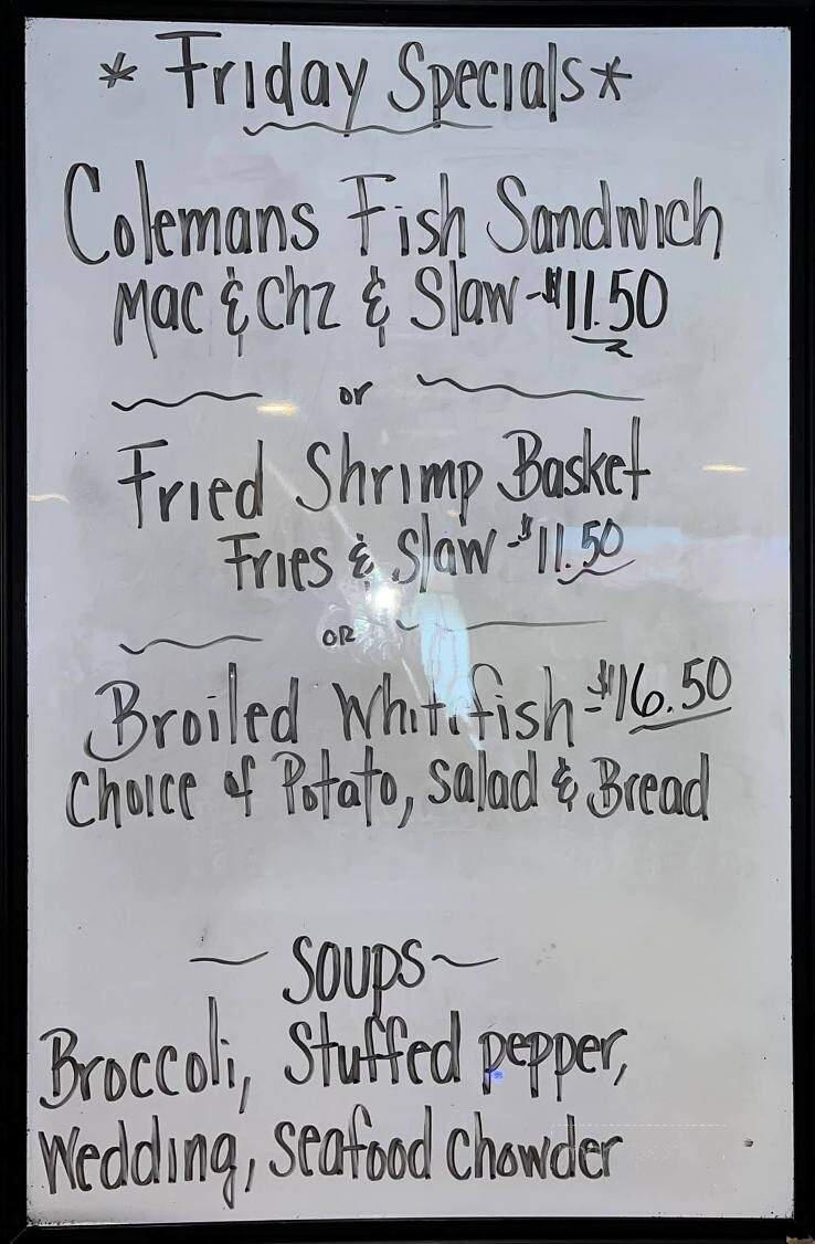 Prima Marina Incorporated - Moundsville, WV menu_pic