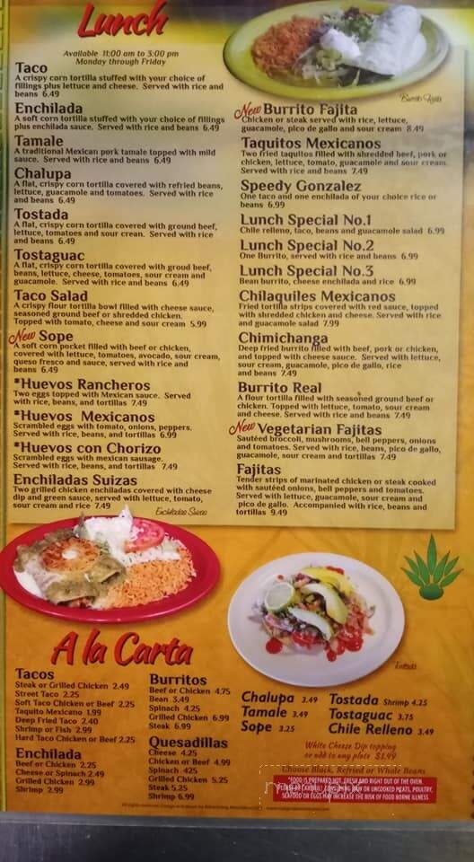 El Mezcal - Ottawa, KS menu_pic