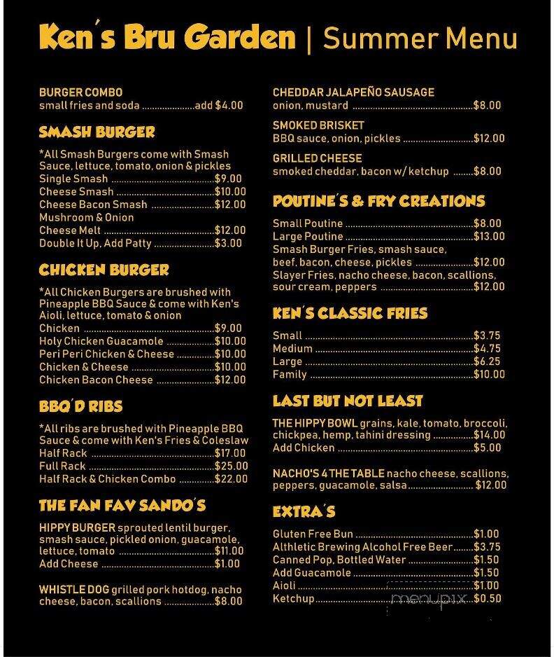Ken's French Fries - Stratford, ON menu_pic