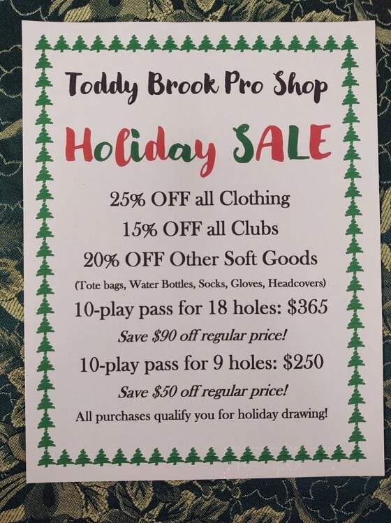 Toddy Brook Golf Course - North Yarmouth, ME menu_pic