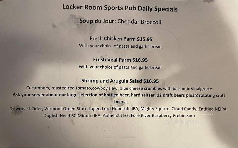 Locker Room Sports Bar - Lee, MA