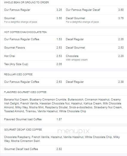 Marylou's Coffee - Plymouth, MA menu_pic