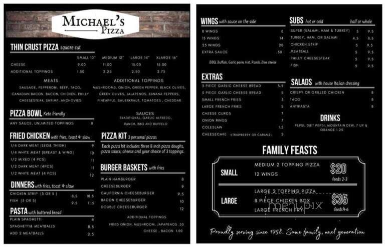 Michael's Pizza - Saint Paul, MN menu_pic
