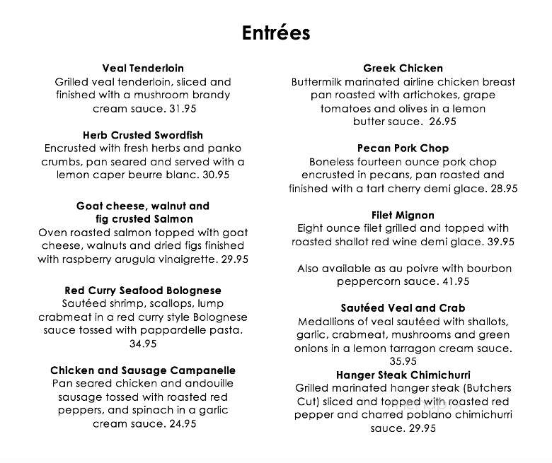 Lake Ridge Restaurant - Round Lake, NY menu_pic
