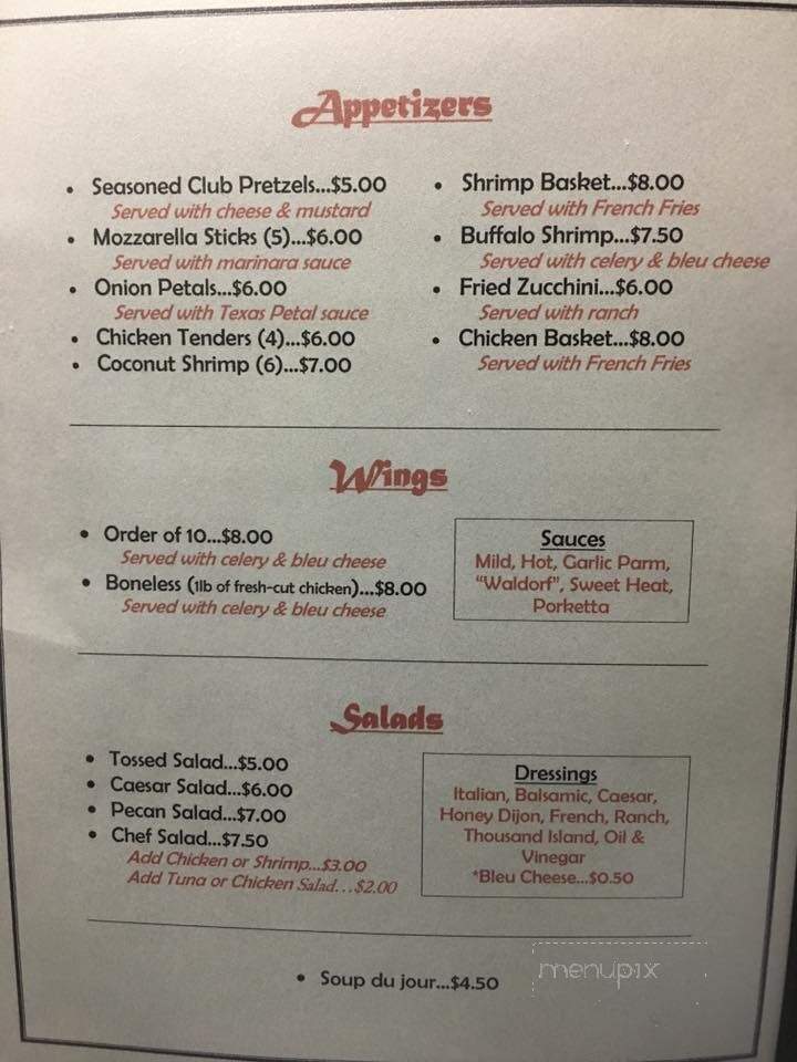 Waldorf Park Social Club - Scranton, PA menu_pic