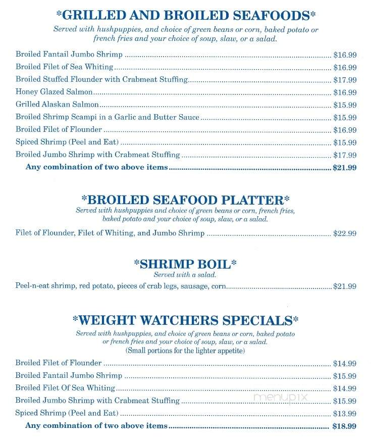 Harbor Inn Seafood - Lynchburg, VA menu_pic