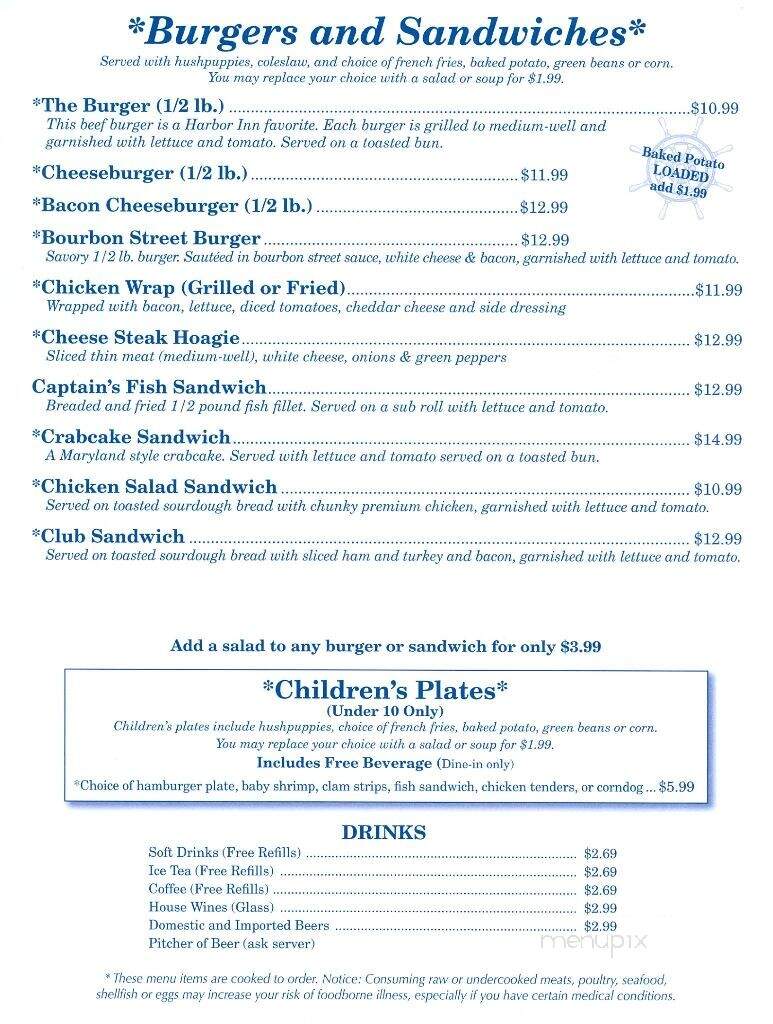 Harbor Inn Seafood - Lynchburg, VA menu_pic