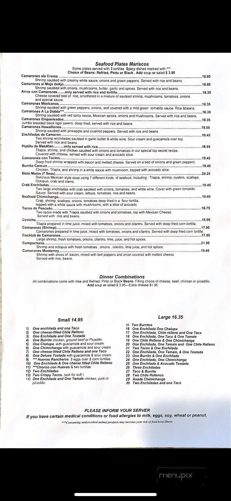 Guadalajara - Woodland, WA menu_pic