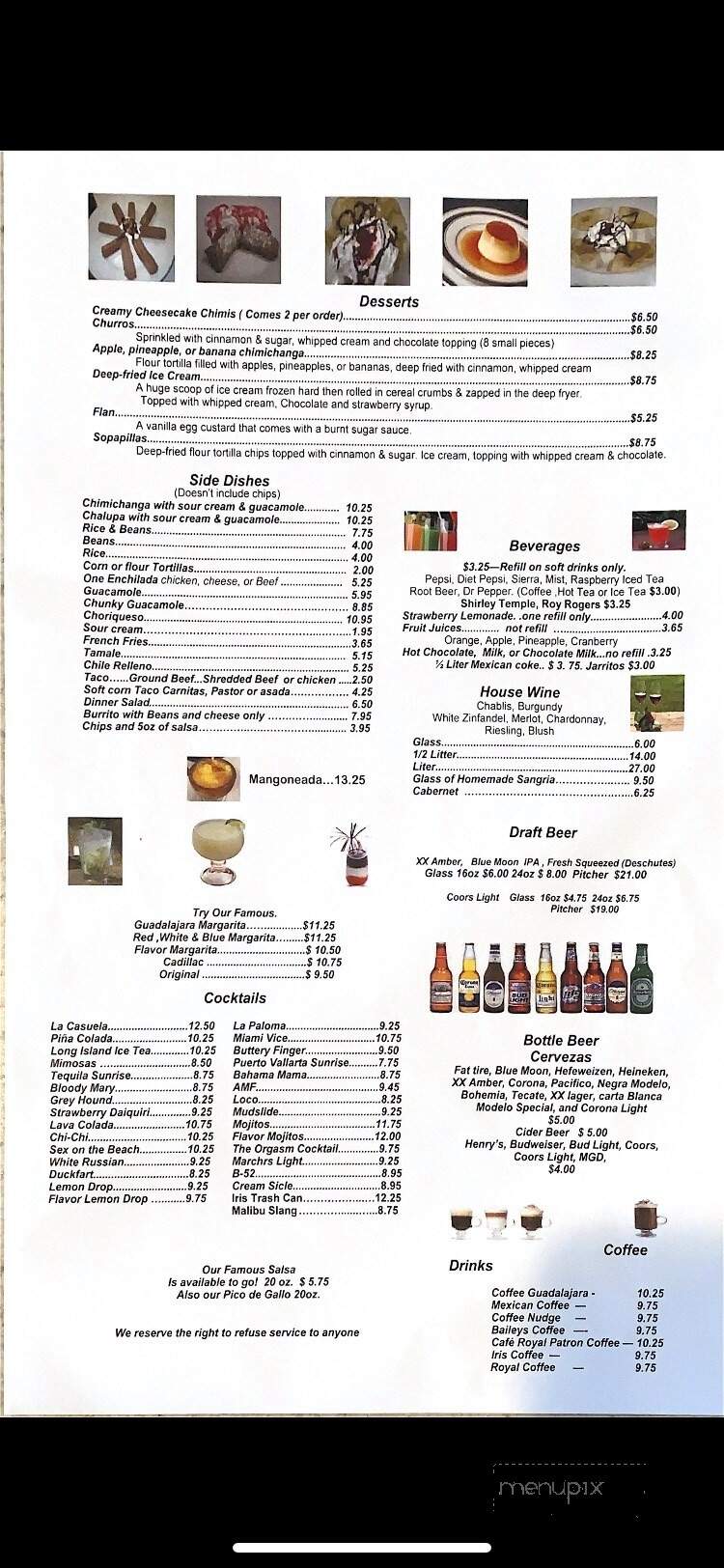 Guadalajara - Woodland, WA menu_pic