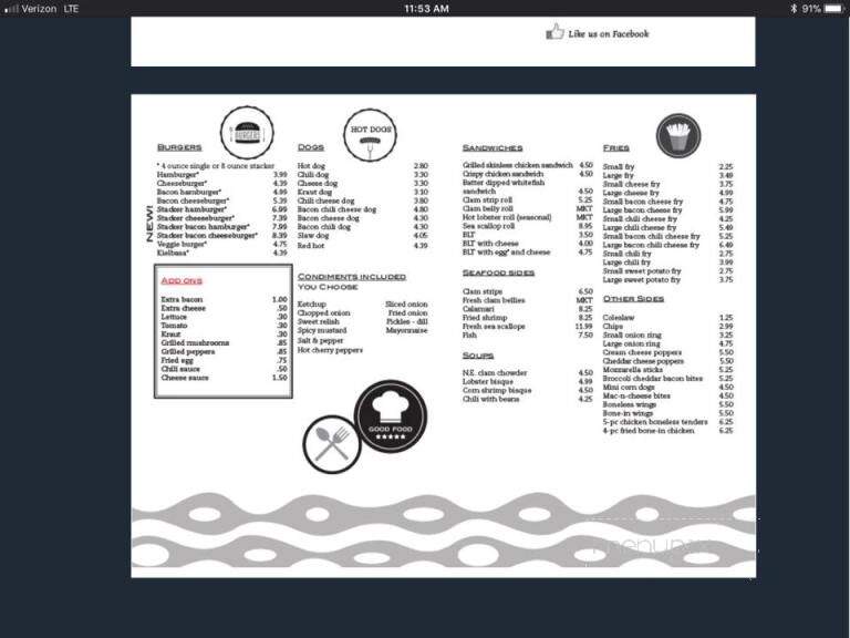 Harry's Place - Colchester, CT menu_pic