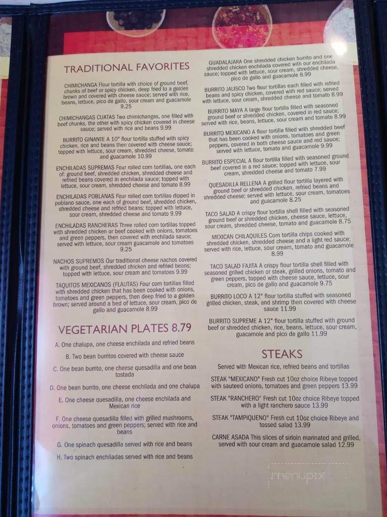 El Vallarta - Evansville, WI menu_pic