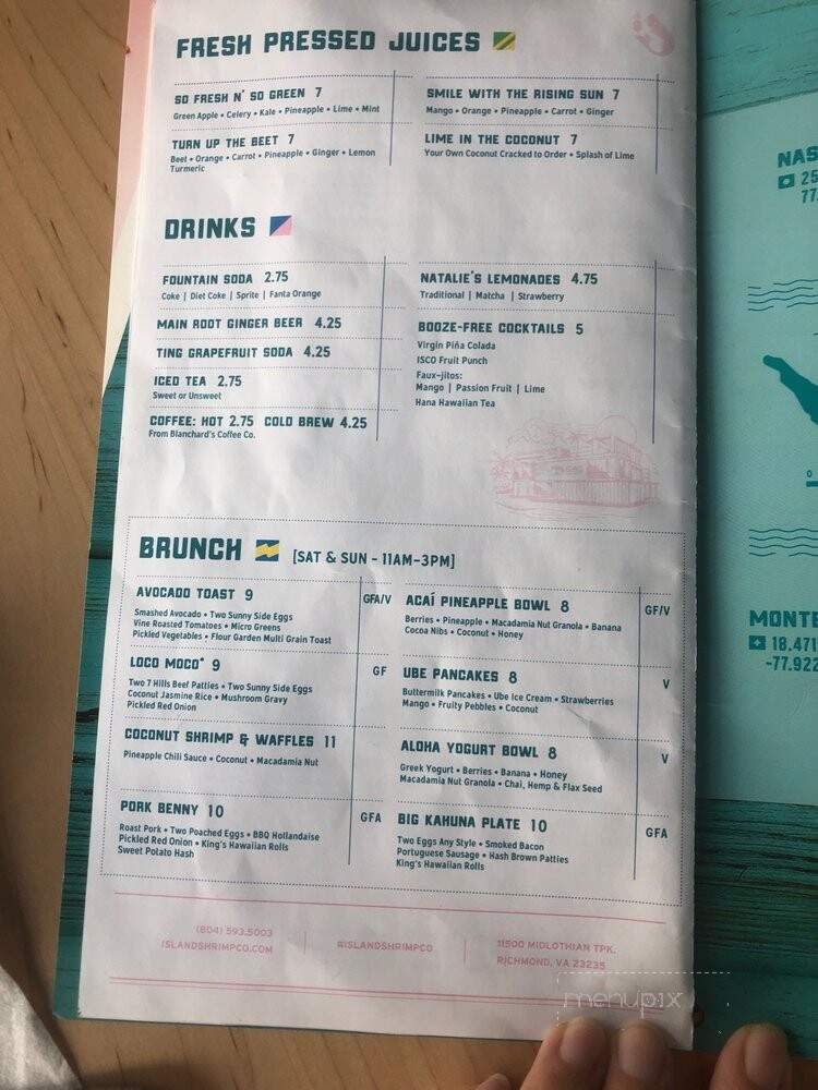 Island Shrimp Co. - RICHMOND, VA menu_pic