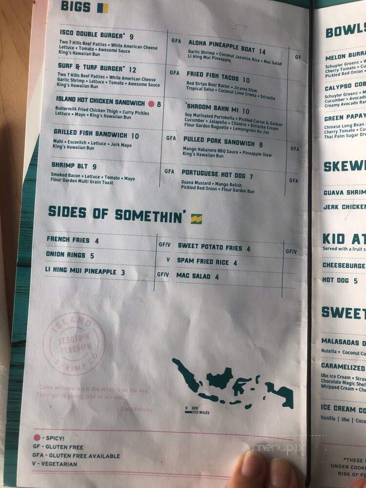 Island Shrimp Co. - RICHMOND, VA menu_pic