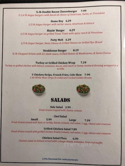Hometown Eatery - West College Corner, IN menu_pic