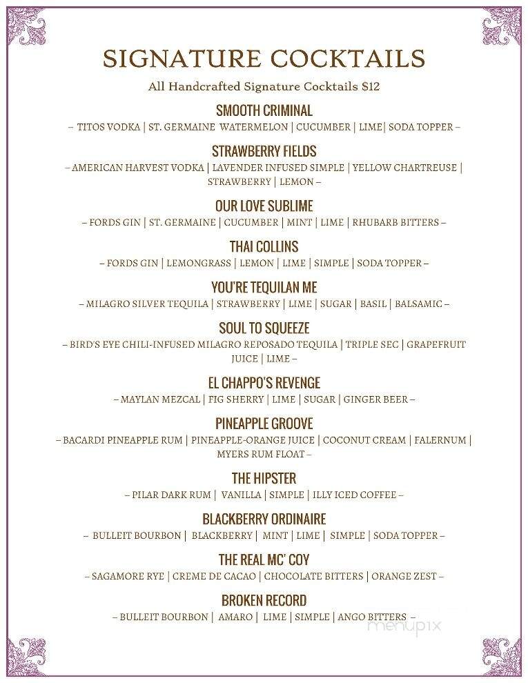 Cafe Martier - Stuart, FL menu_pic