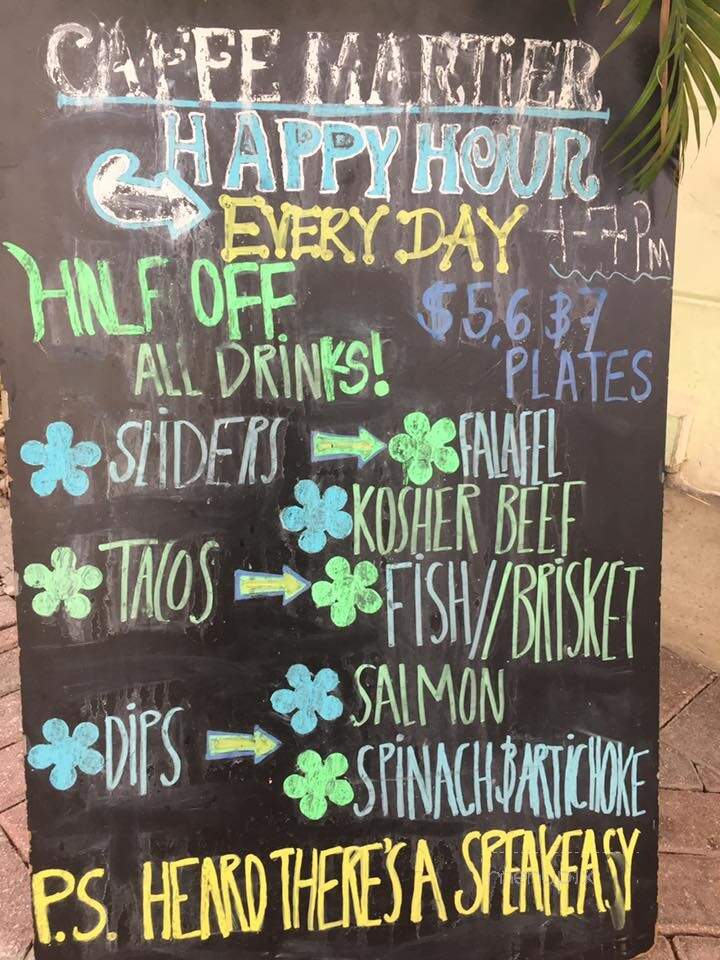 Cafe Martier - Stuart, FL menu_pic