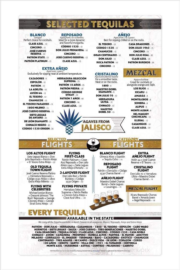 Charras & Tequila - Grand Forks, ND menu_pic