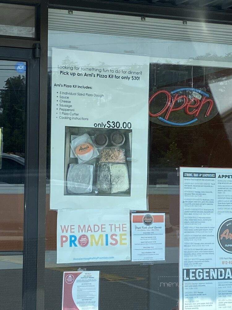 Arni's Pizza - Floyds Knobs, IN menu_pic