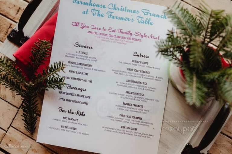 The Farmers Table - Spartanburg, SC menu_pic
