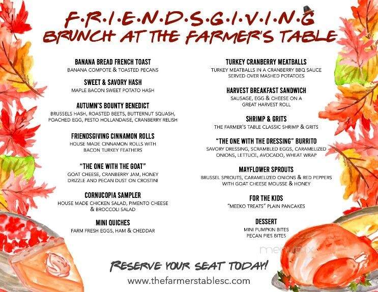 The Farmers Table - Spartanburg, SC menu_pic