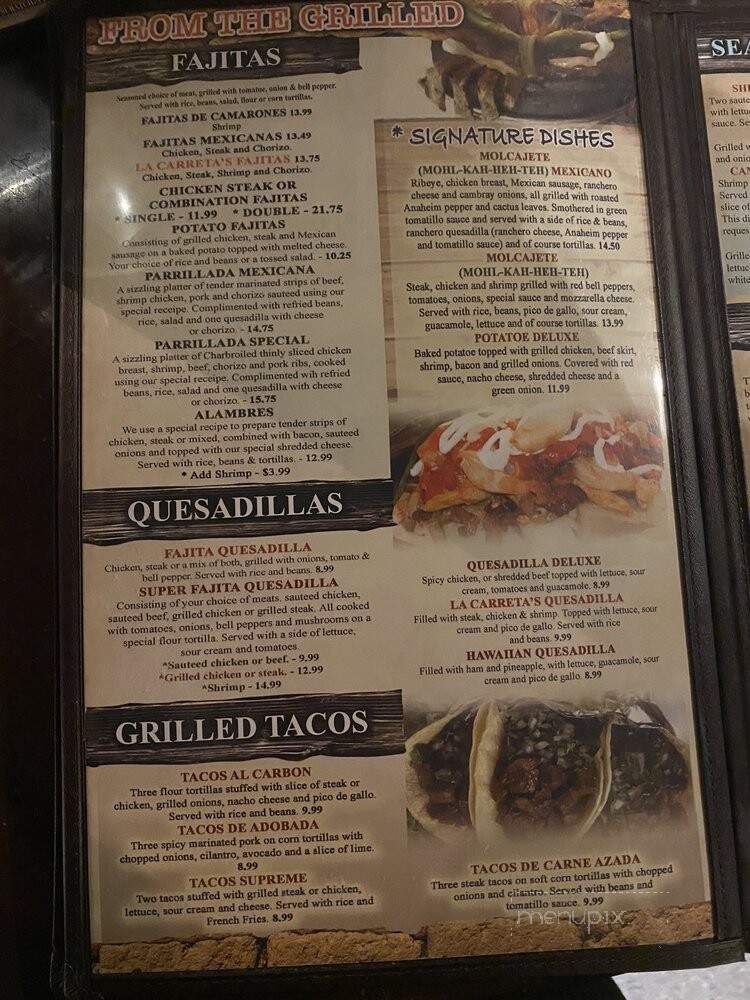 La Carreta Grille - Medina, TN menu_pic