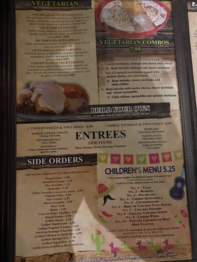 La Carreta Grille - Medina, TN menu_pic