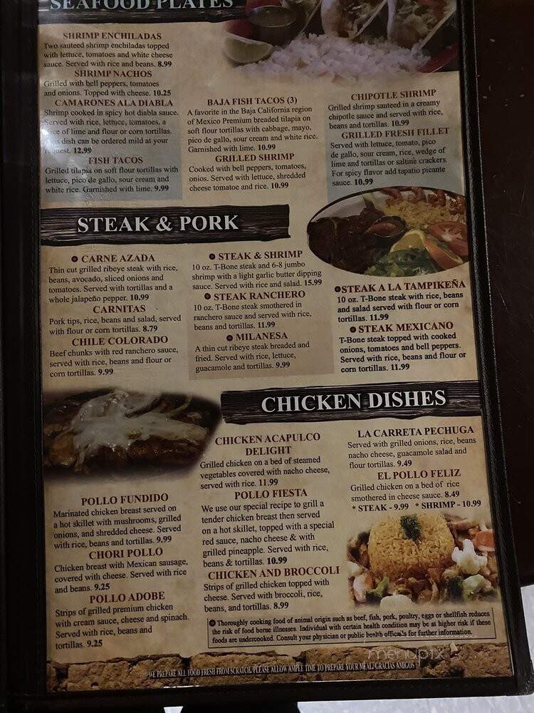 La Carreta Grille - Medina, TN menu_pic