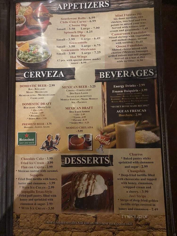La Carreta Grille - Medina, TN menu_pic