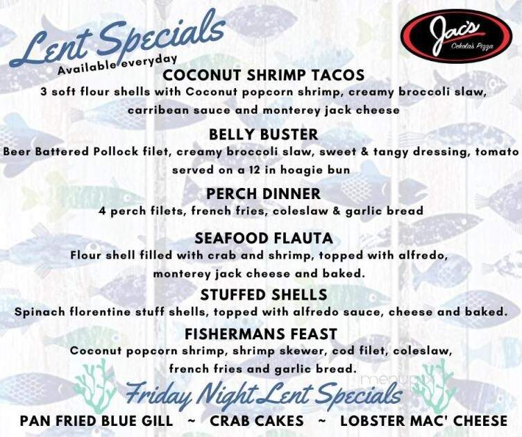 Jac's Cekola's Pizza - Portage, MI menu_pic