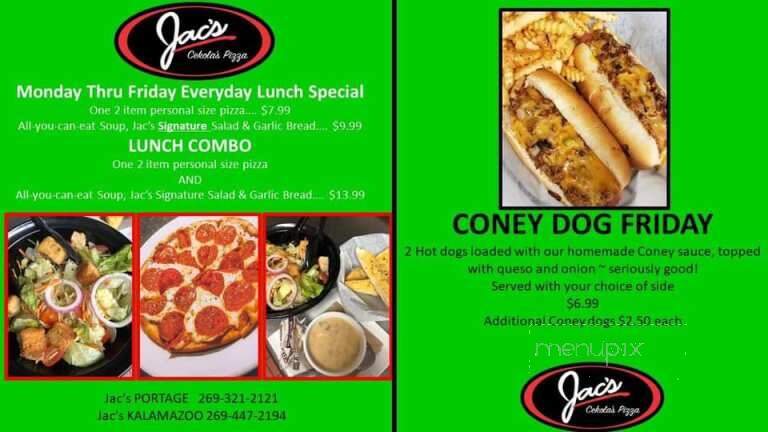 Jac's Cekola's Pizza - Portage, MI menu_pic