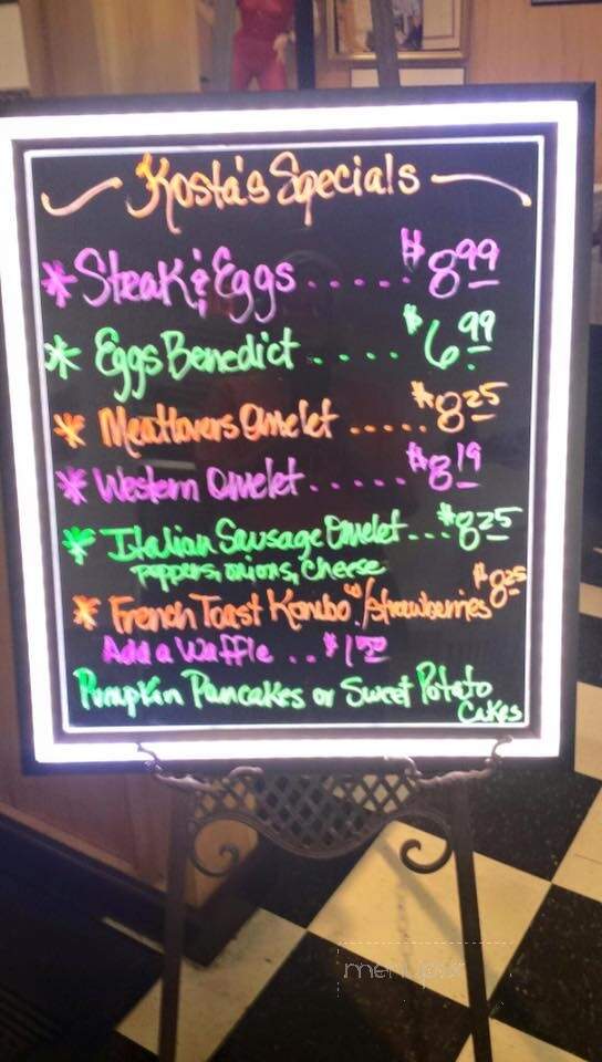 Kosta's Kitchen - Asheville, NC menu_pic