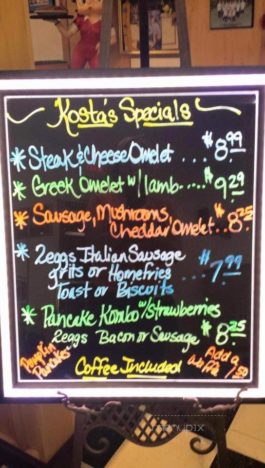 Kosta's Kitchen - Asheville, NC menu_pic