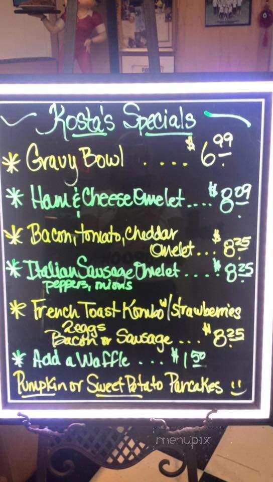 Kosta's Kitchen - Asheville, NC menu_pic