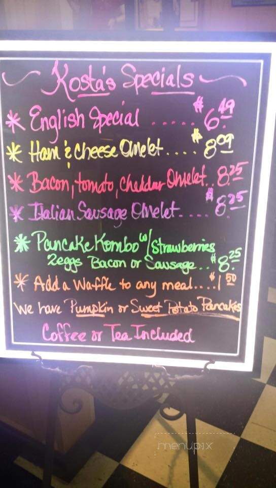 Kosta's Kitchen - Asheville, NC menu_pic