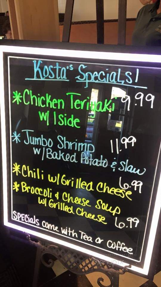 Kosta's Kitchen - Asheville, NC menu_pic
