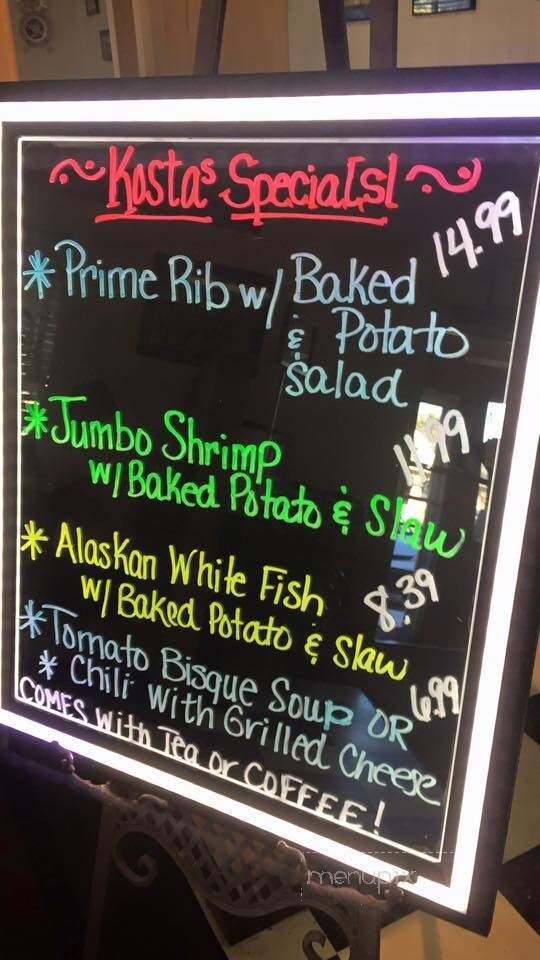 Kosta's Kitchen - Asheville, NC menu_pic